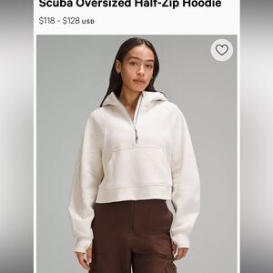 Lululemon heather bone sweatshirt scuba